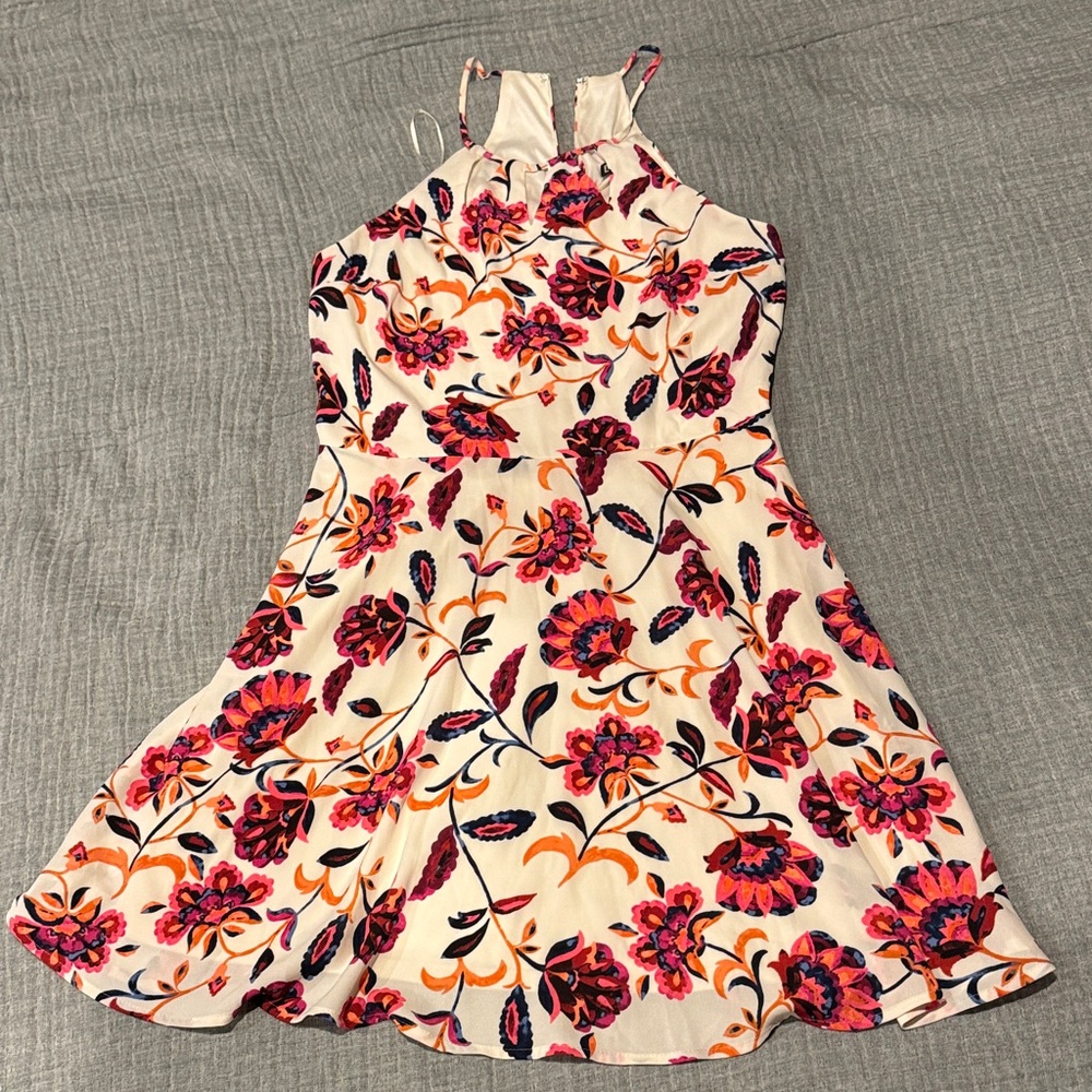 Women’s Express Floral Dress in Pink and Orange